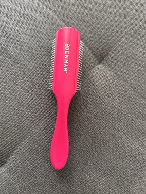 Denman D4 Classic Haarbürste 9-reihig Gummikissen-Bürste Pink Fön- Stylingbürste