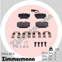 Zimmermann Bremsbelagsatz Scheibenbremse 23224.165.3 FüR Transporter Vw 2E2 T4