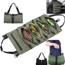 Multi-Purpose Roll Up Tool Bag Wrench Pouch Heavy Duty Hanging Organizer for Men