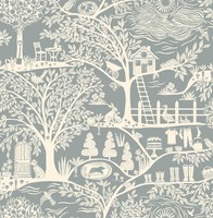Belgravia Homegrown Garden Vliestapete Blau 781 Botanisch Waschbar Papier