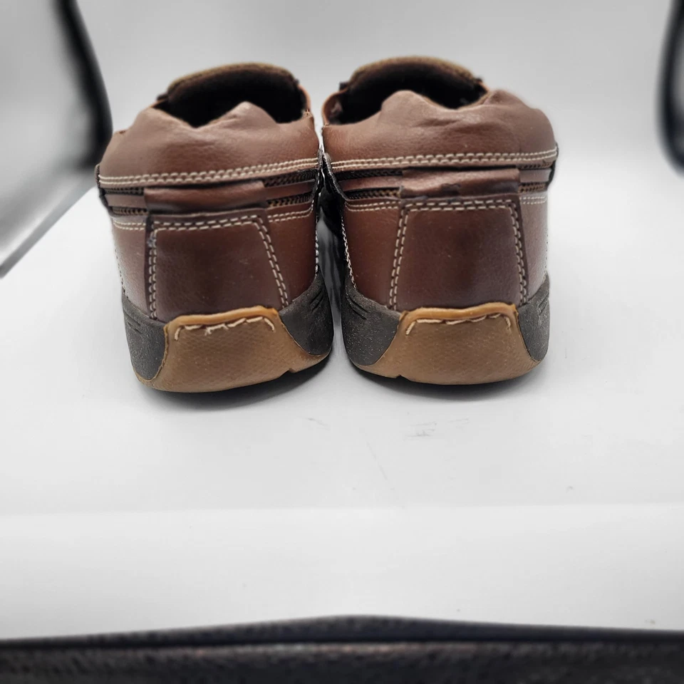 Dr. Scholl's Slip On Loafer Comfort Casual Boat Shoes Brown Leather Mens 8.5 D - Image 3 of 4