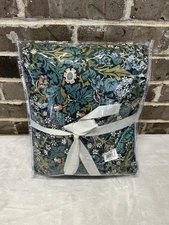 Morris & Co. x Williams Sonoma Home BLACKTHORN Full Queen Duvet Cover Blue NEW