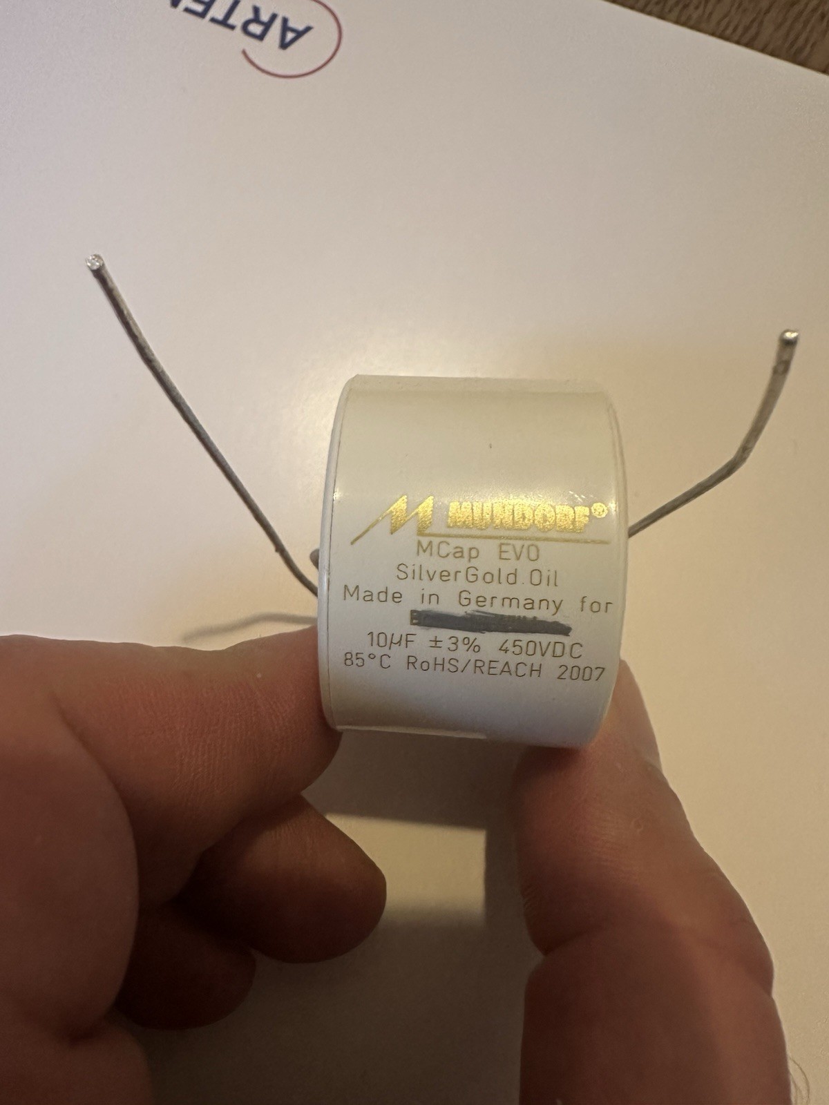 Mundorf MCAP EVO Silver Gold Oil MESGO 10,00 µF 450VDC