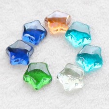30mm Five Star Shaped Glass Beads Marbles Stones Craft Fish Tank Vase Decoration