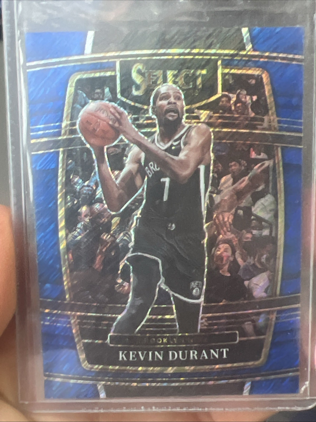 2021-22 Panini Select - Concourse Kevin Durant #50 Blue Shimmer Prizm