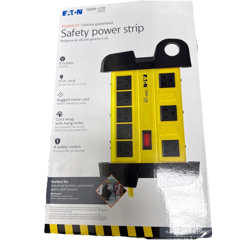 Tripp-Lite TLM815NS 8-Outlet Safety Power Strip Surge Protection Industrial New
