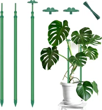 Extendable Plant Stakes, Length Scalable from 17.9IN to 42.3IN Plant Support Sta
