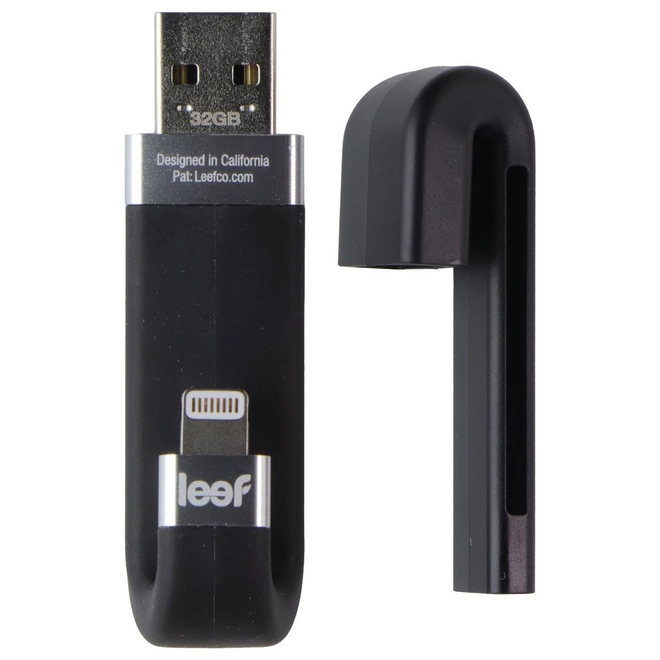 Leef iBridge Mobile Memory Flash Drive w/ 8-Pin / USB-A - 32GB Black - Image 3 of 3