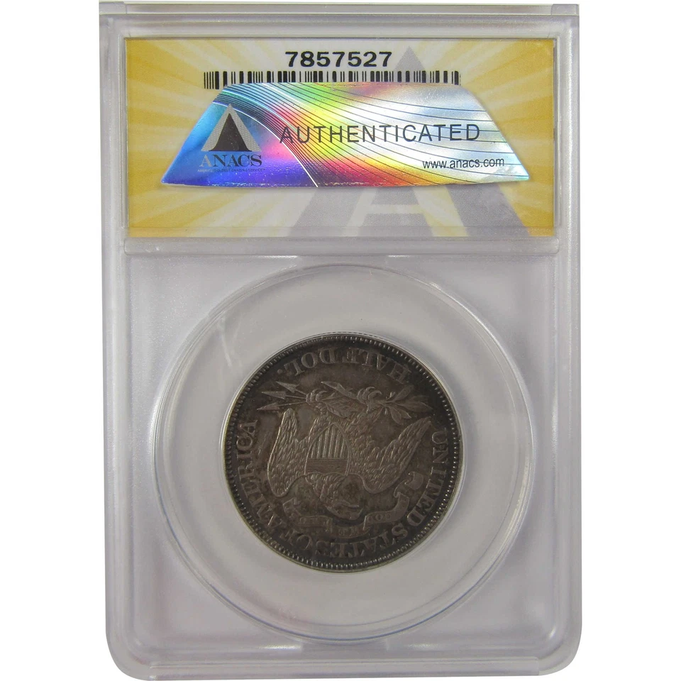 Moneda de 50c de plata de 50 centavos libertad sentada 1875 AU 50 ANACS SKU: I20930 Foto 2 de 4