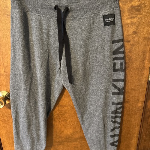 Calvin Klein Performance Sz M Joggers Sweat Pants Grey Men’s - Picture 4 of 5