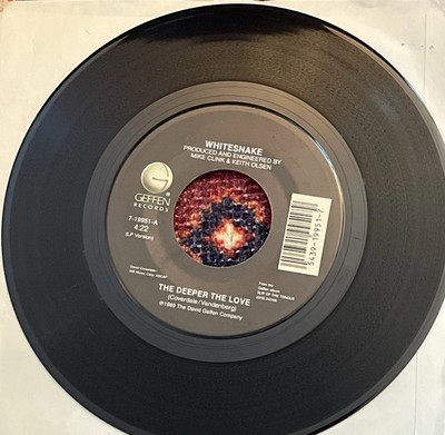 Whitesnake Deeper the Love / Slip of the Tongue 45 rpm 1989
