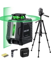 Firecore G30 Laser Level with Tripod, 360° Self Leveling Cross Line Laser Level