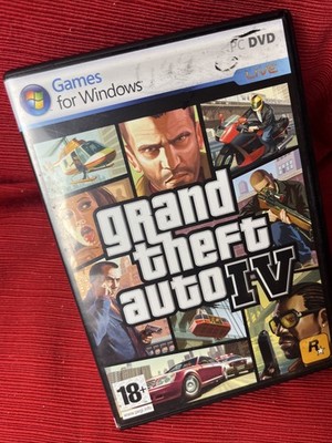 Grand Theft Auto IV (PC, 2008) CIB Complete W Manual & Guide Map 2 Discs Set EUC