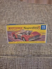 matchbox lesney superfast no19 ROAD DRAGSTER LATER repro box