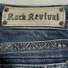 RockRevival Jeans Women?s 25 CaressStitchFauxFlatBootcut Jeans28x30