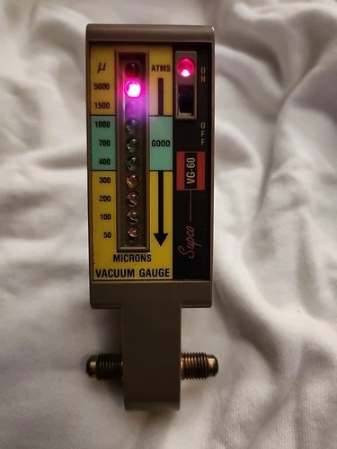 Supco VG-60 Vacuum Guage Portable Hand Held HVAC Indicator No Batt. Cover
