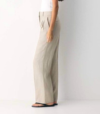 Aritzia The Effortless Pant Wide-Leg Linen Size 12
