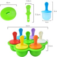 Mini EisföRmchen Silikon 4Er Set FüR Kinder, Eislutscher Formen