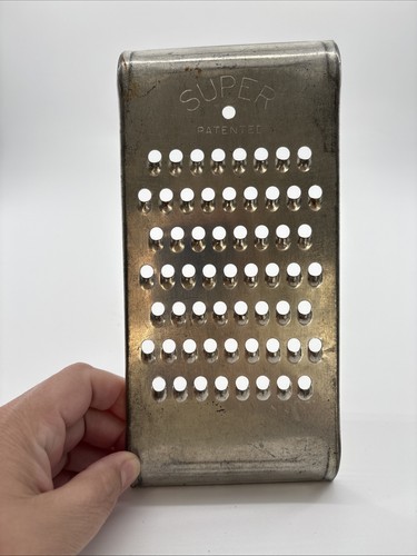 Super Wonder Shredder Vintage Hand Grater Stainless Steel Kitchen Tool