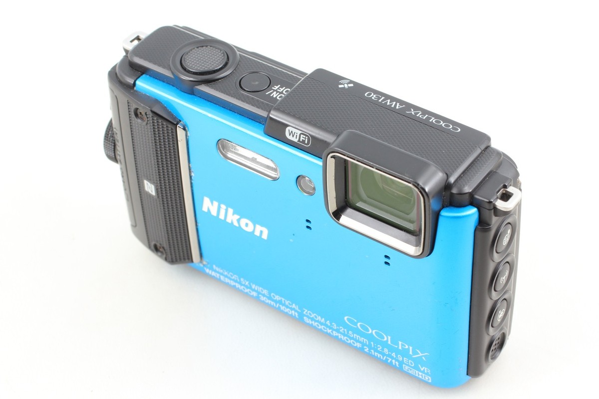 Exc+5] Nikon COOLPIX AW130 16.0MP 5x Zoom Digital Camera Blue From