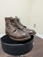 Red Wing 8111 Iron Ranger Amber Harness Leather - Nitrile Cork Soles Size 10.5D