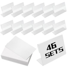 12-Piece Premium Clear Acrylic Place Card Holders