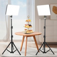 2PCS 10 Inch Square LED Video Lights With Adjustable 110cm Tripod,USB Power-FGQA
