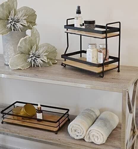 AQ Organizational 2-Tier Home Storage Tray for Vanity, Dresser, Bathroom, or... - Picture 7 of 7