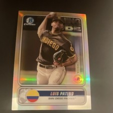 Topps 2020 Bowman Luis Patino San Diego Padres Spanning Globe Chrome STG-LP