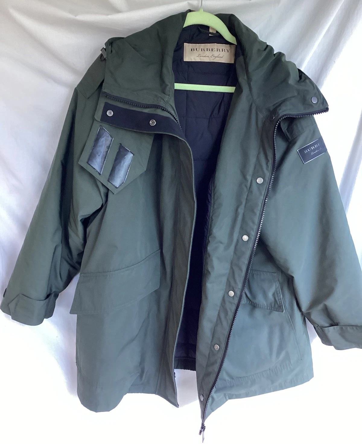 Burberry — 2019 AW BURBERRY London Green Hooded Jacket Men’s Size XL