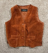 Vintage Winlit RN 57772 Youth Rust Sued Leather Rust Orange Size 7