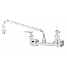 T&S Brass B-0231 Low Arc Laundry Sink Faucet, Manual, 8" Mount, 2 Hole
