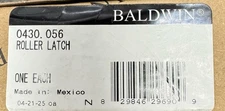 Baldwin 0430076 Solid Brass Heavy Duty Roller Catch, Graphite Nickel*NEW*