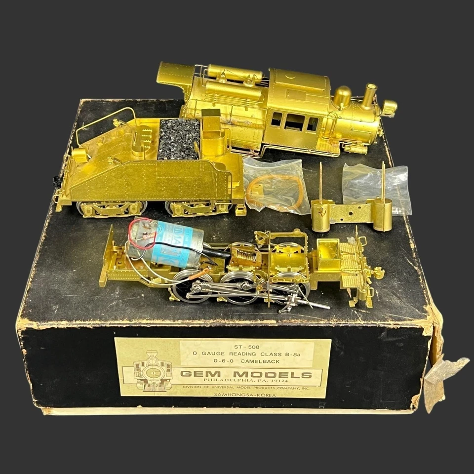 GEM Models O Gauge Brass ST-508 Reading 0-6-0 Class B-8a Camelback Train w. Box - Image 2 of 4