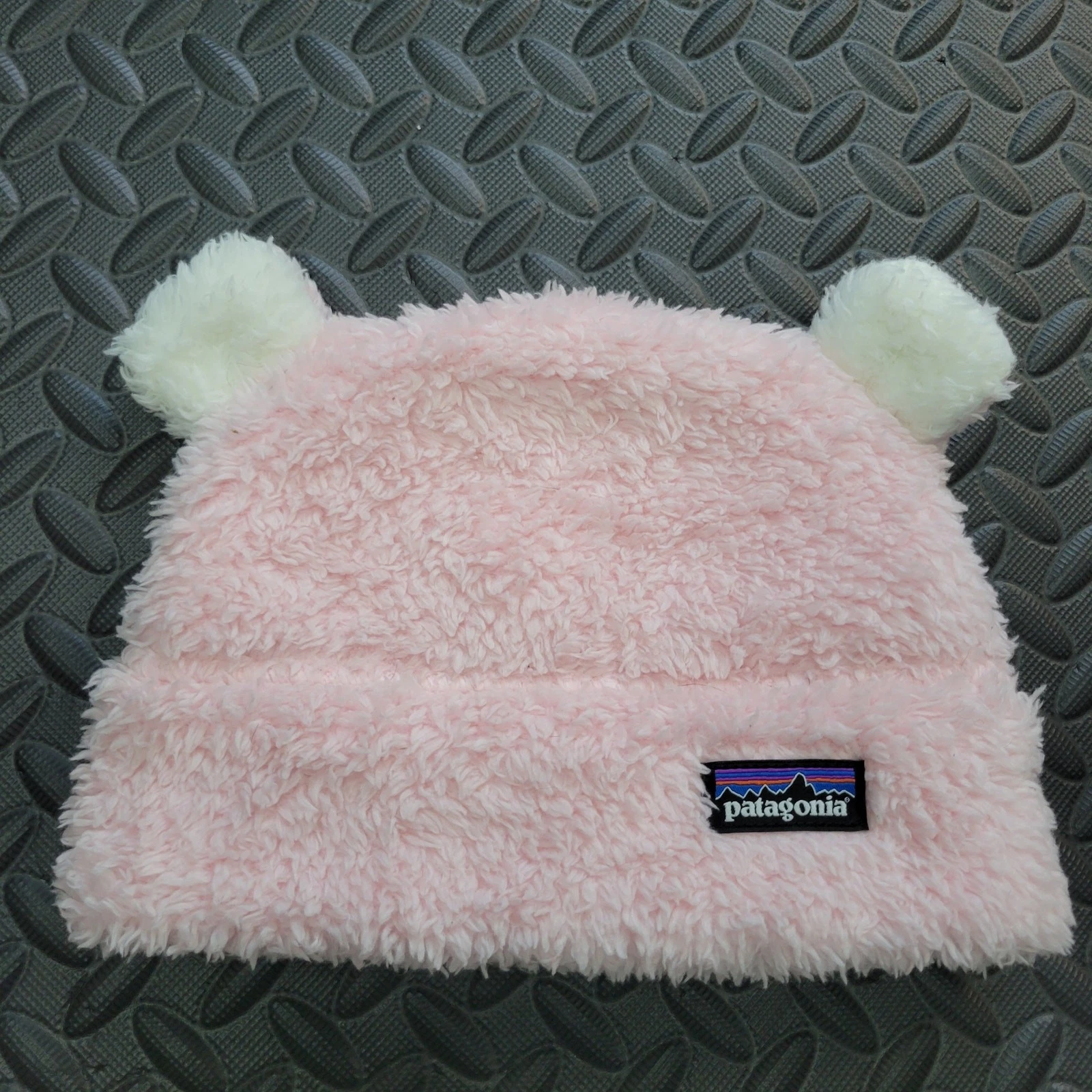 Patagonia Baby Furry Friends Hat Pink Fleece Bear Ears Beanie 6–12M Gorpcore
