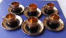 Set of 6 Demitasse Cups and Saucers - Gibson & Sons Late Davenport "Sevres"