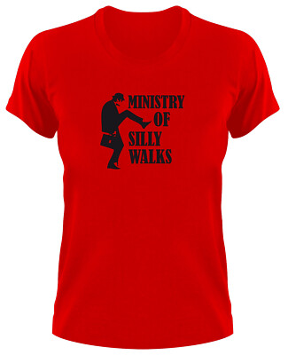 #1 Monty Python Fun Girlie Damen T-Shirt Ministry Of Silly Walks Funshirt