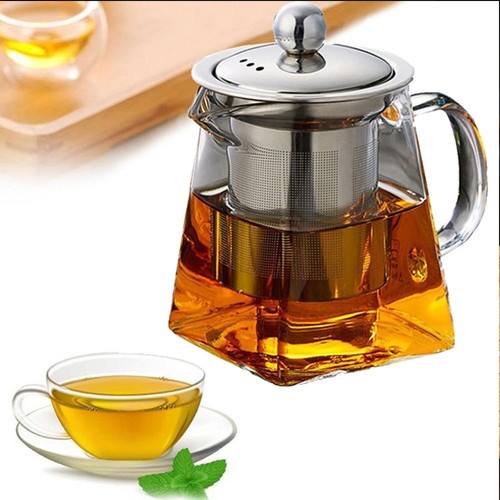 350/550/750/950ML Heat Resistant Glass Teapot w/ Strainer Filter Infuser Tea Pot - Picture 5 of 10