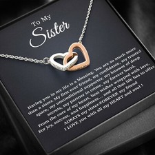 To My Sister Necklace, Birthday Gift For Little Sister, Birthday Gift