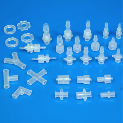 PP Plastic Hose Docking Joint,Luer Internal and External Spiral Pattern Adapters