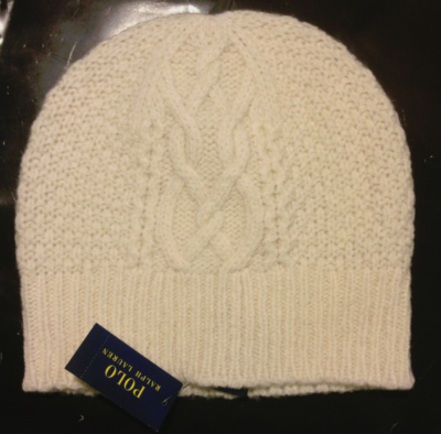 Ralph Lauren Aran-Knit Merino/Alpaca Hat White NWT $55 | eBay display picture 2