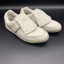 Etonic Vintage White Leather Golf Shoes/Rubbe...