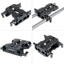 NICEYRIG Camera Mounting Plate DSLR Baseplate w/ 15mm Rod Clamp for DSLR Tripod