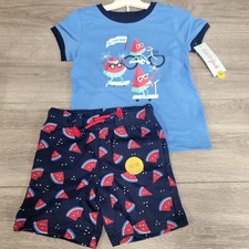 Cat and Jack Boys Short and Shirt Set Blue Watermelon Various Sizes