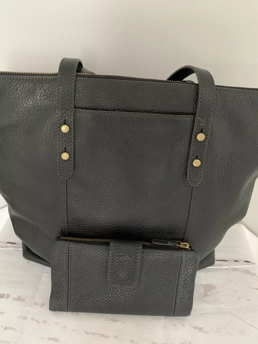 Fossil jenna tote black sale