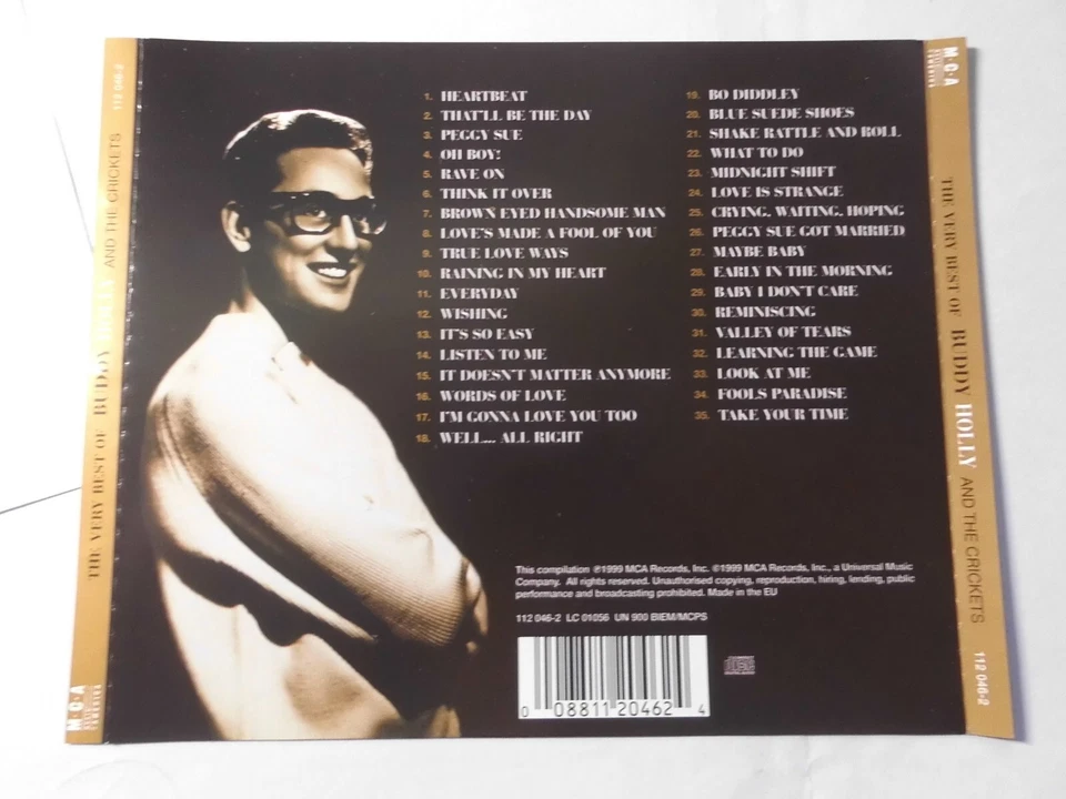 BUDDY HOLLY AND THE CRICKETS CD: THE VERY BEST OF (EUROPE;MCA Records 112 0462) - Bild 3 von 3