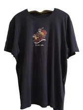 LIFE IS GOOD CHRISTMAS MENS T SHIRT “Ride On” Sledding Blue Sz M~L~XL S/S NWT