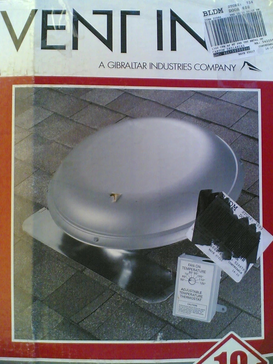 NIB: Home Roof-Mount 1320-CFM ATTIC FAN w/ Pre-Wired Thermostat | eBay