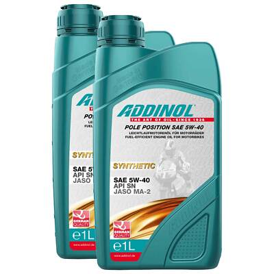 Motoröl Motor Öl ADDINOL Pole Position SAE 5W-40 2 X 1 Liter Adly/Herchee CAN-AM