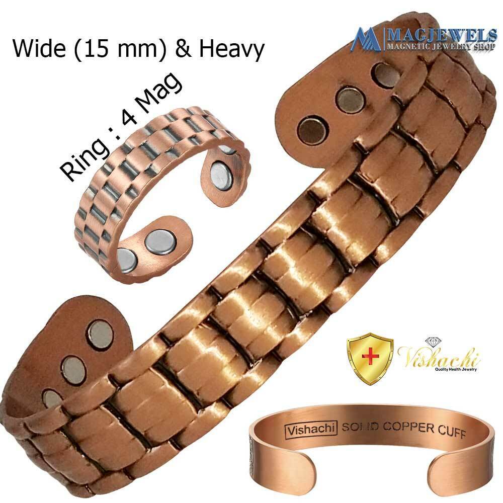 Max 86% OFF CHUNKY VISHACHI PURE SOLID CHISELED Max 47% OFF COPPER RIN MAGNETIC BRACELET